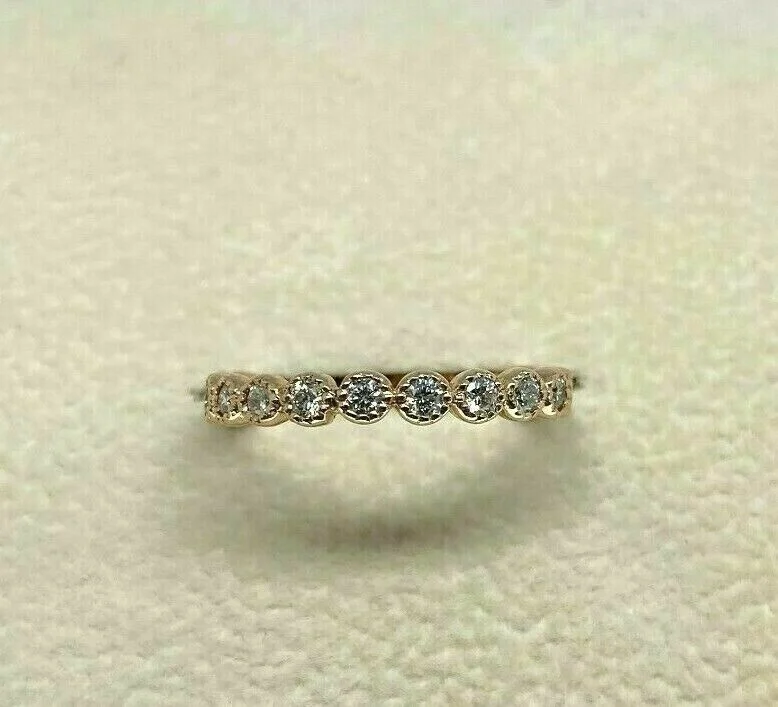 Estate Engagement Rings0.39Carat t.w. Diamond Stack/Eternity Ring 14K Rose Gold Round Diamonds