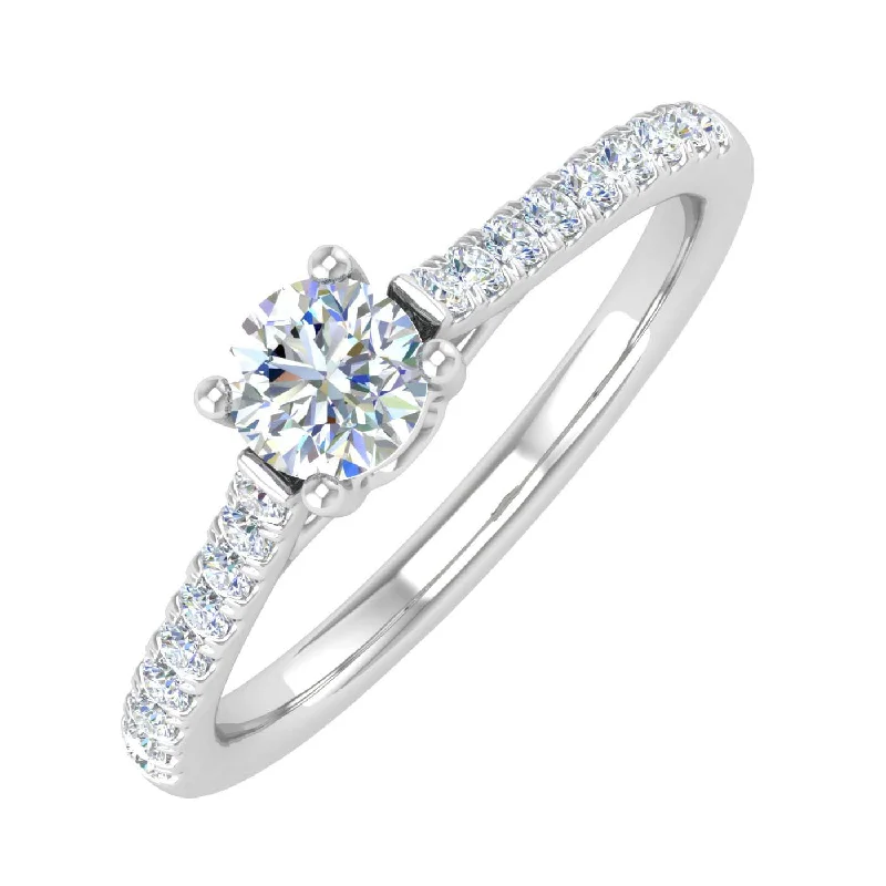 Cheap Engagement Rings0.42 Carat Solitaire Diamond Engagement Ring in Gold