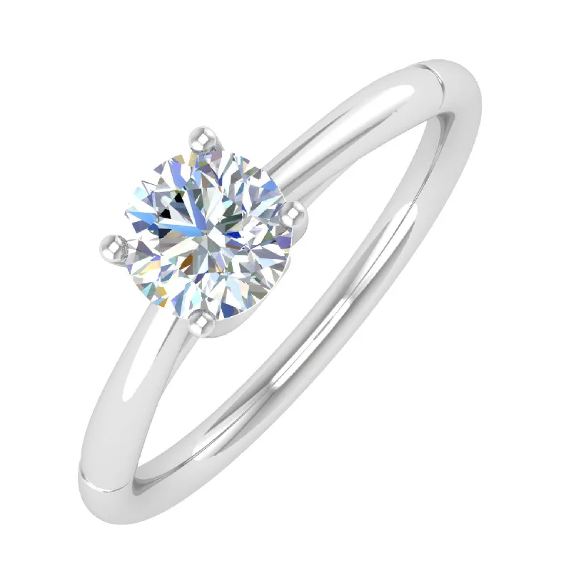 Contemporary Engagement Rings0.51 Carat Diamond Solitaire Engagement Ring in Gold - IGI Certified