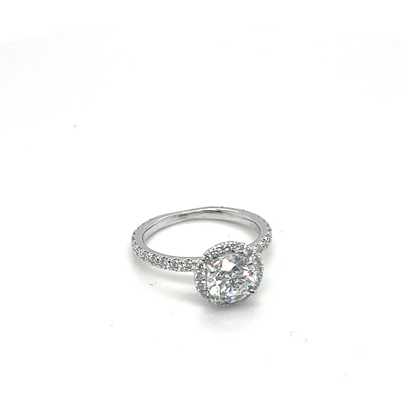 Heirloom Engagement Rings1.02CT BR F I1 NCT/ PLAT 0.53 CTW BR DIA HALO STYLE ENG RING 1.02CT BR F I1 *W*  6.21*6.24*4.