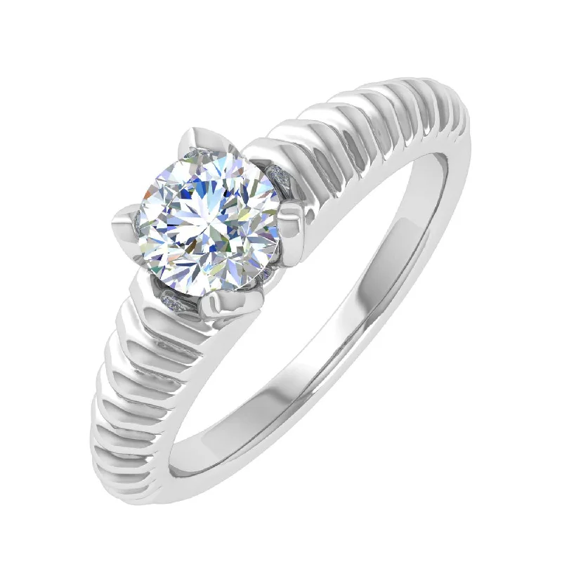 Prong Set Engagement Rings1/2 Carat 4-Prong Set Diamond Solitaire Engagement Ring in Gold