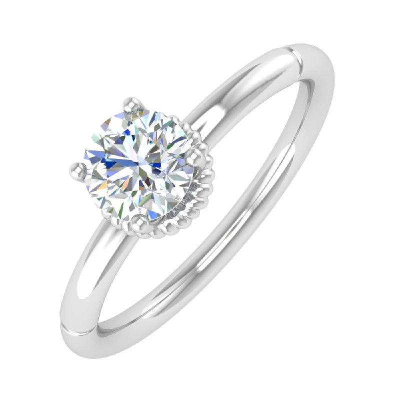 Statement Engagement Rings1/2 Carat 4-Prong Set Diamond Solitaire Engagement Ring in Gold