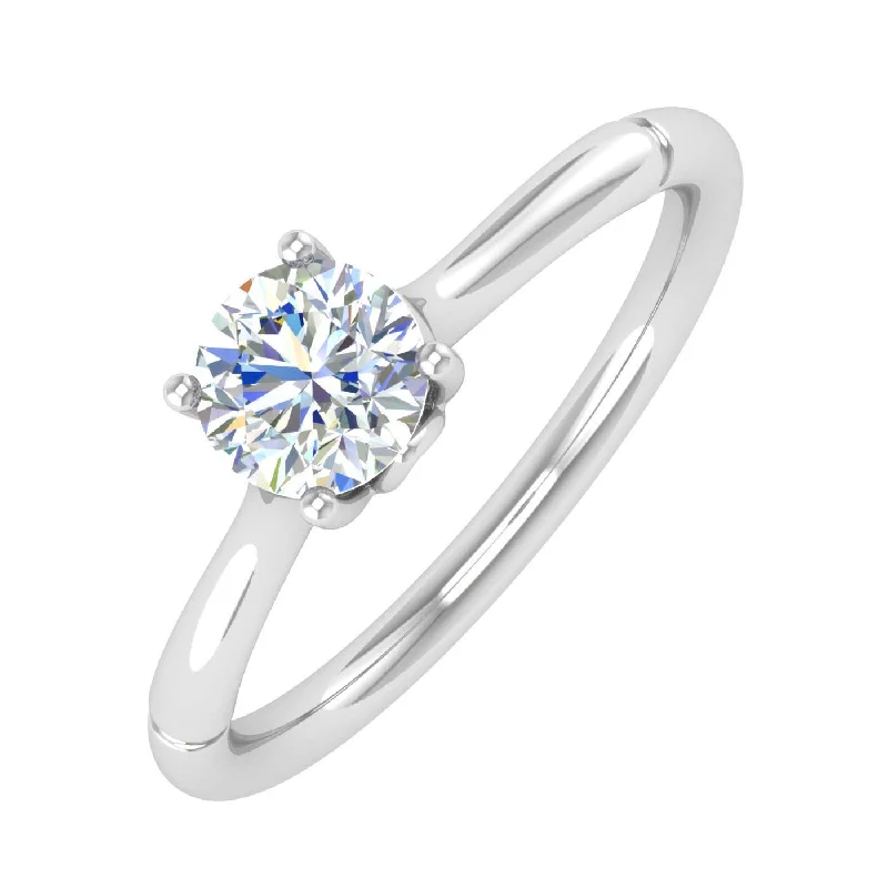 Pear Shaped Engagement Rings1/2 Carat 4-Prong Set Diamond Solitaire Engagement Ring in Gold