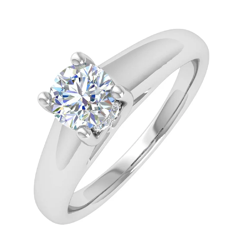 Custom Made Engagement Rings1/2 Carat Solitaire Diamond Engagement ring in Gold - IGI Certified