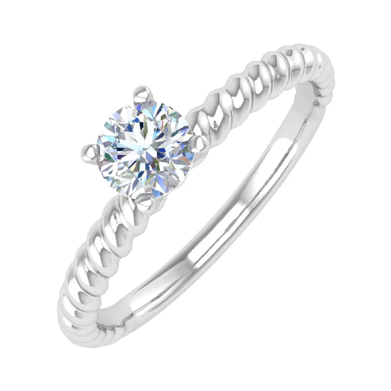 Affordable Engagement Rings1/3 Carat Prong Set Solitaire Diamond Engagement Ring Band in Gold