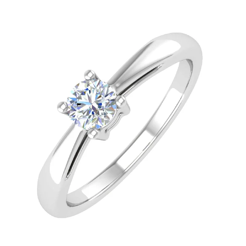 Sustainable Engagement Rings1/5 Carat 4-Prong Set Diamond Solitaire Engagement Ring Band in Gold