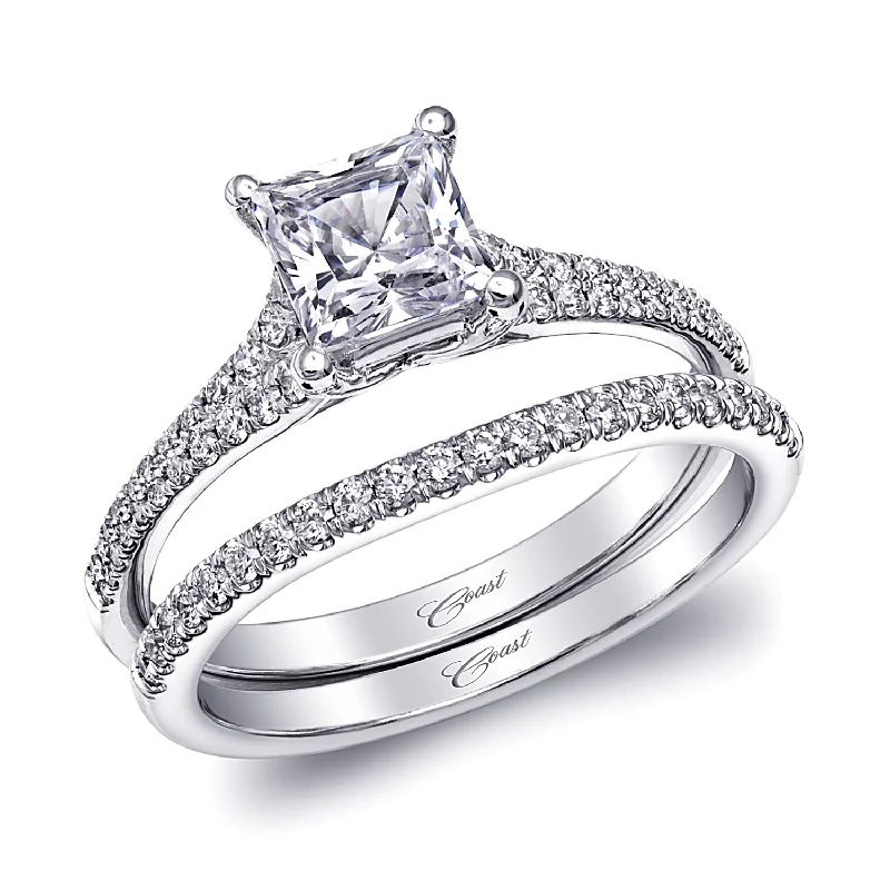 Ethical Engagement Rings14KWG BR 0.22CTW DIA PC SPLIT/FISHTAIL SET ENG RING.  5.5MM CENTER