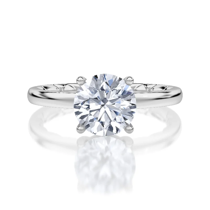 Bohemian Engagement Rings14KWG BR SOLITAIRE ENG RING          2.50CT BR