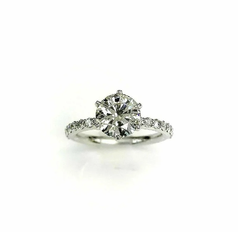 Round Brilliant Engagement Rings$19,600 Retail 2.06 Carats EGLUSA Round Diamond Solitaire Engagement Ring