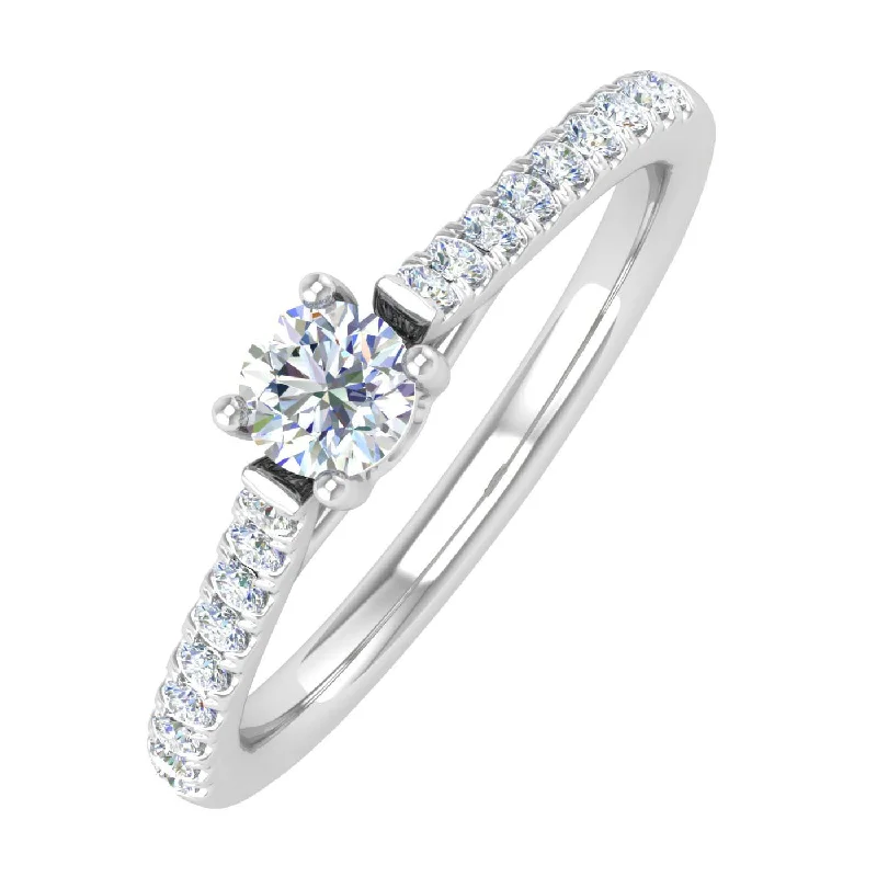 Branded Engagement Rings3/8 Carat Diamond Solitaire Engagement Ring in Gold