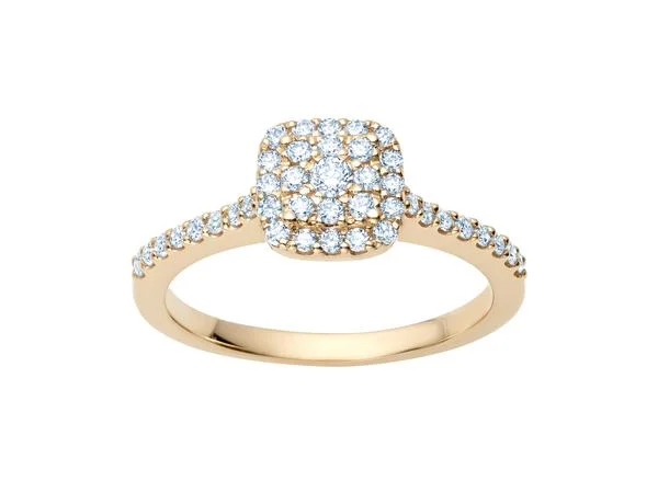 Bohemian Engagement RingsCushion Cut Cluster Ring