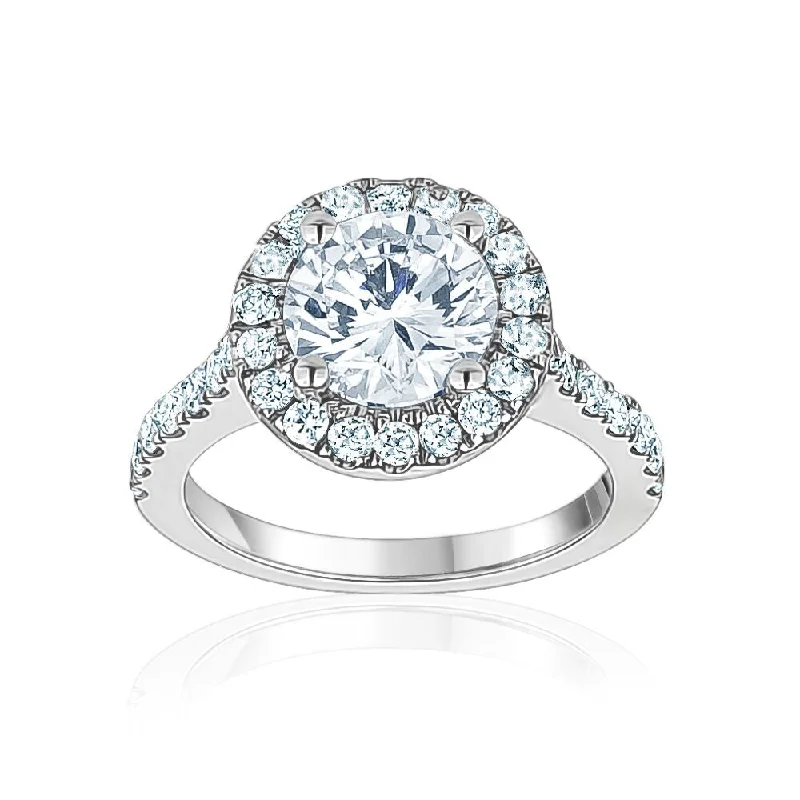 Antique Engagement RingsRound Diamond with Halo Engagement Ring