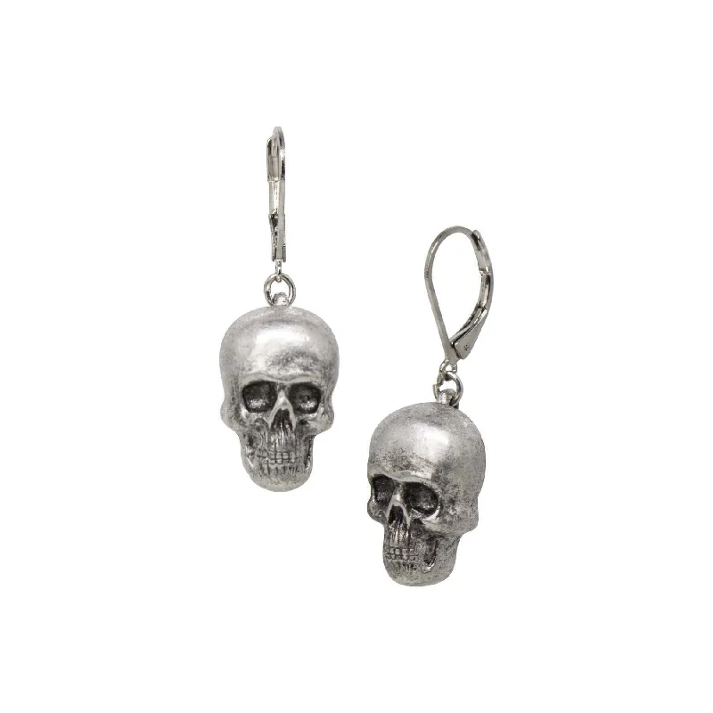 Onyx Drop Earrings for Bold-1928 Jewelry Skull Drop Earrings