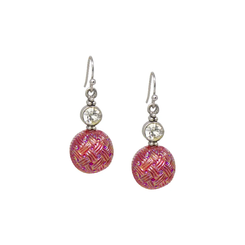 Rose Gold Drop Earrings for Romantic-1928 Jewelry Sparkling Red Baubles & AB Crystals Drop Earrings