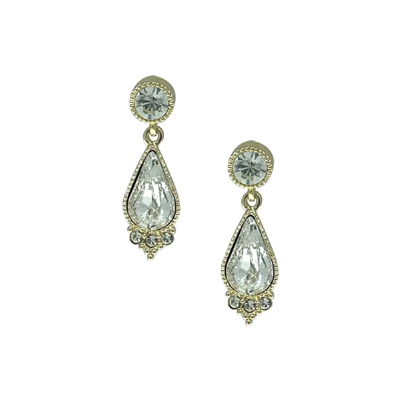 Square Drop Earrings for Modern-1928 Jewelry Austrian Crystal Teardrop Earrings