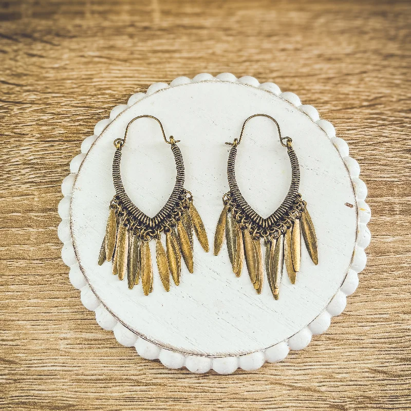 Embellished Drop Earrings for Fancy-Beautiful Boho Copper Drop Earrings