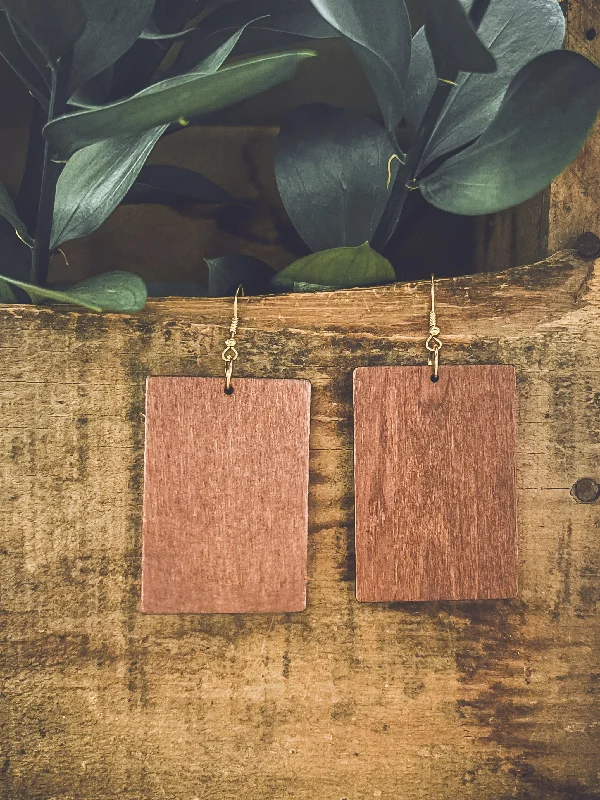 Hypoallergenic Drop Earrings for Sensitive-Beautiful Boho Wooden Drop Earrings