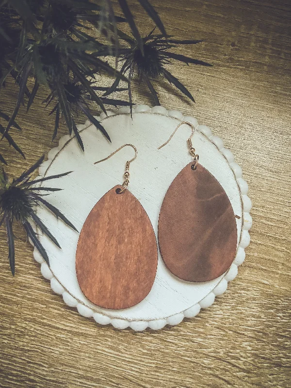 Halo Drop Earrings for Surrounding-Beautiful Boho Wooden Drop Earrings