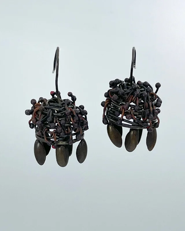 Vintage-Inspired Drop Earrings for Retro-Biba Schutz Woven Drop Earrings