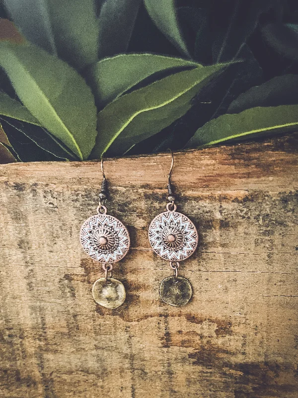 Gold Drop Earrings for Luxurious-Boho Round Drop Earrings