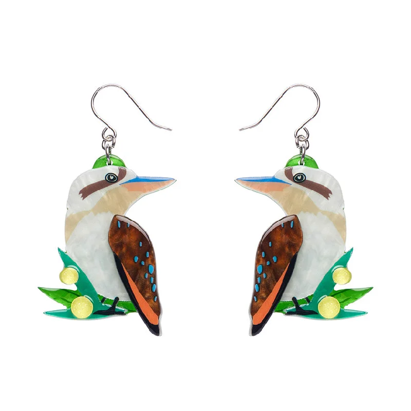 Fashion Drop Earrings for Trendy-Erstwilder Australiana - Kirby the Kookaburra Drop Earrings