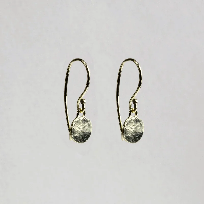 Medium Drop Earrings for Versatile-Gold Disc Drop Earrings