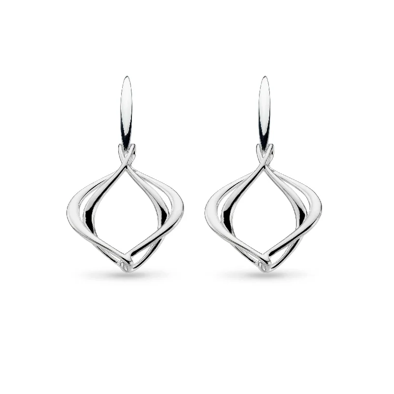 Statement Drop Earrings for Eye-Catching-Silver Alicia Grande Drop Earrings