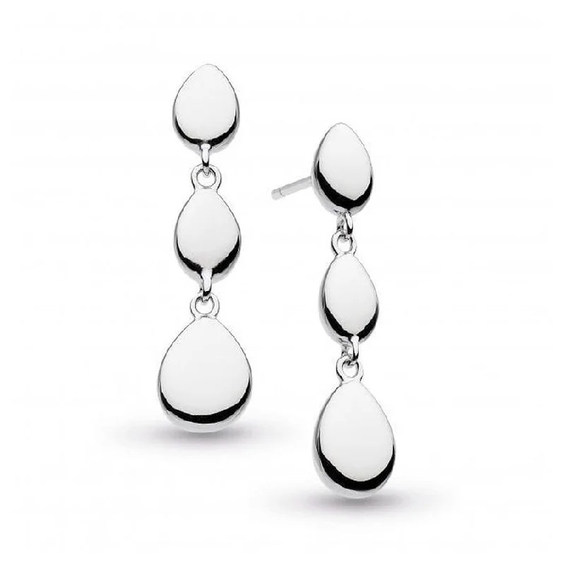 Sophisticated Drop Earrings for Elegant-Silver Coast Pebble Linking Pebbles Drop Earrings