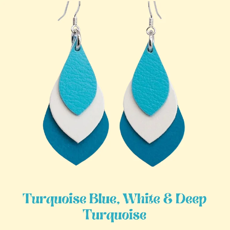 Turquoise Blue, White & Deep Turquoise