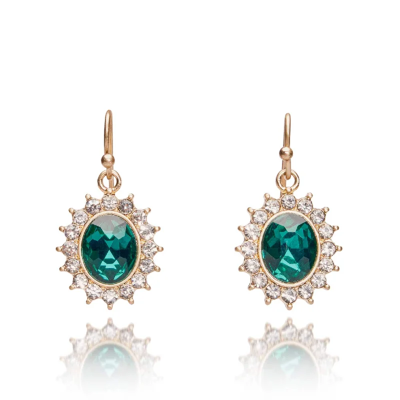 Twisted Drop Earrings for Stylish-Regency Emerald Drop Earrings: Green Dangle Earrings