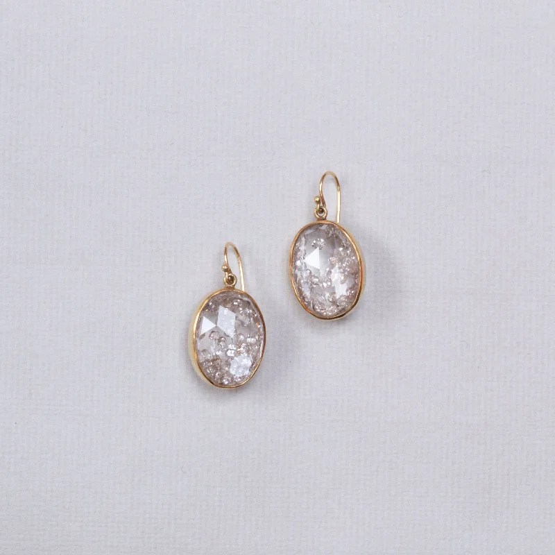 Twisted Drop Earrings for Stylish-Rock Crystal Diamond Drop Earrings