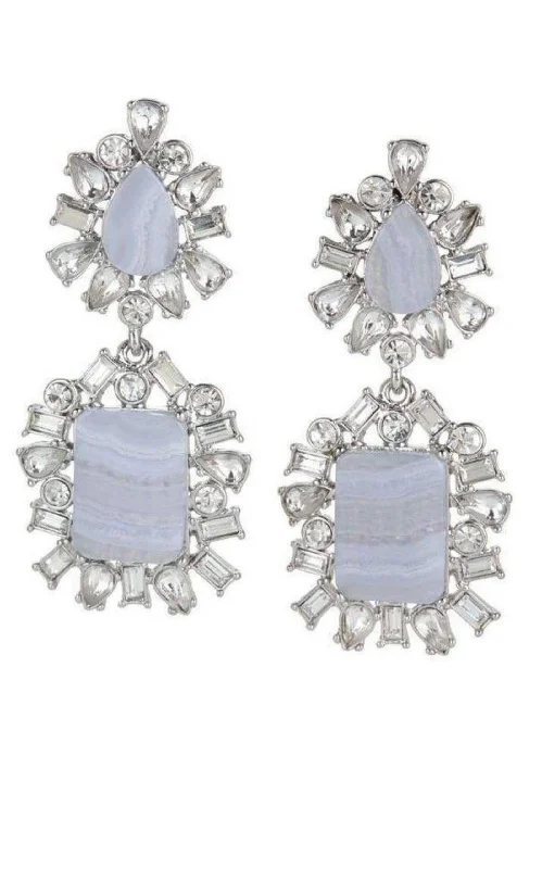 Medium Drop Earrings for Versatile-Scattered-Stone Drop Earrings