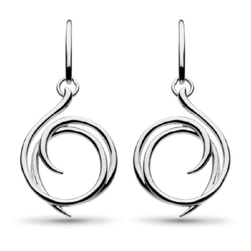 Cluster Drop Earrings for Dazzling-Silver Entwine Helix Wrap Drop Earrings