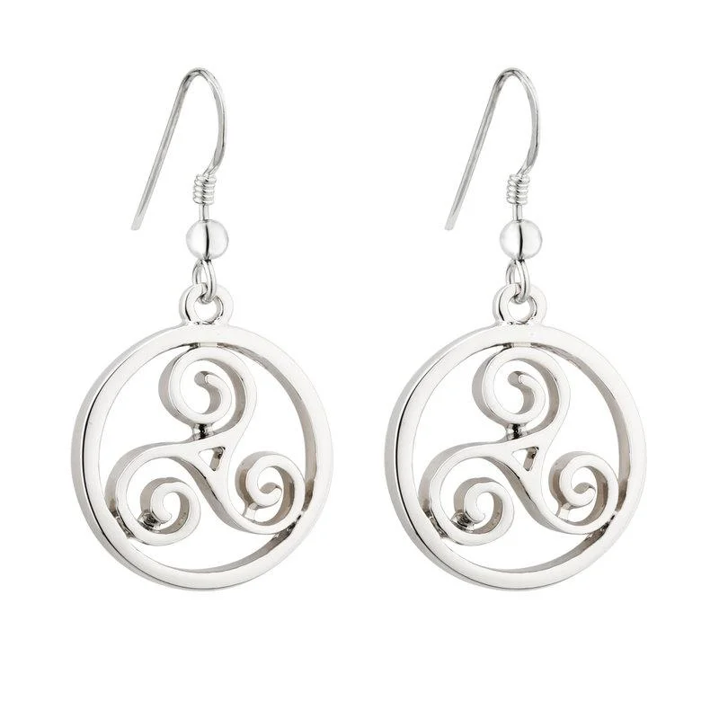 Rose Gold Drop Earrings for Romantic-Celtic Spiral Drop Earrings