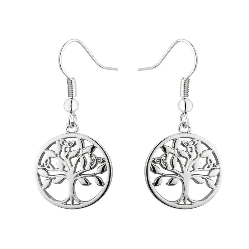 Sphalerite Drop Earrings for Unique-Tree Of Life Drop Earrings