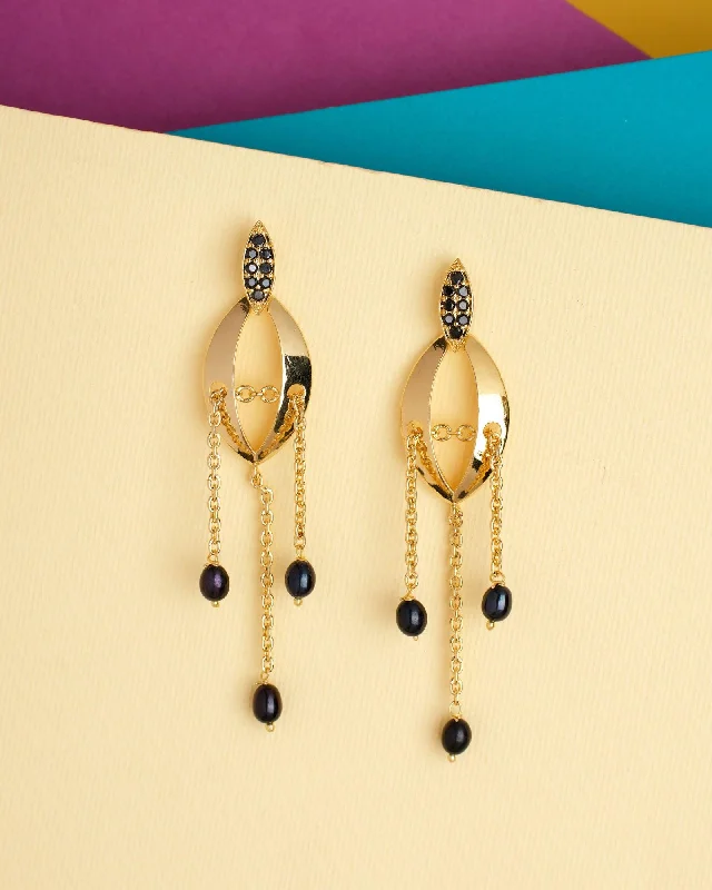 Casual Drop Earrings for Everyday-Swaying Lemma Dangler Earrings