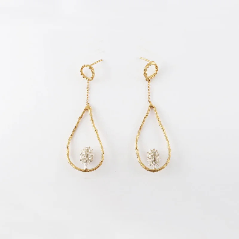 Colorful Drop Earrings for Vivid-Secrets of the forest - teardrop earrings - silver 925 - gold plated