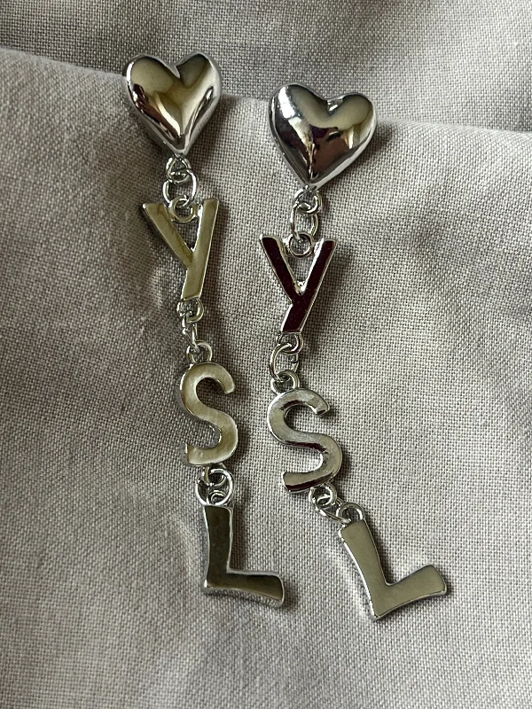 Ruby Drop Earrings for Passionate-Yila Lettered Drop Earrings