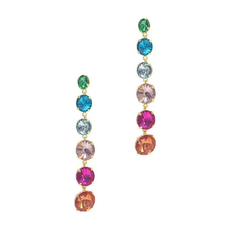 Sparkling Drop Earrings for Shiny-Adornia Multicolor Drop Earrings gold