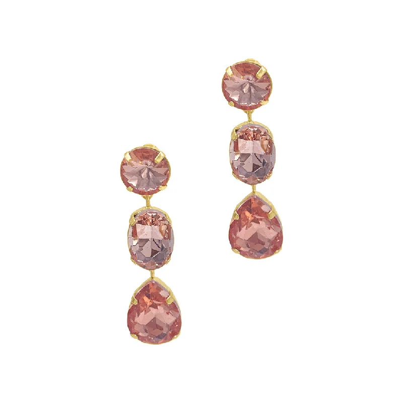 Iolite Drop Earrings for Blue-Adornia Sherbert Drop Earrings gold