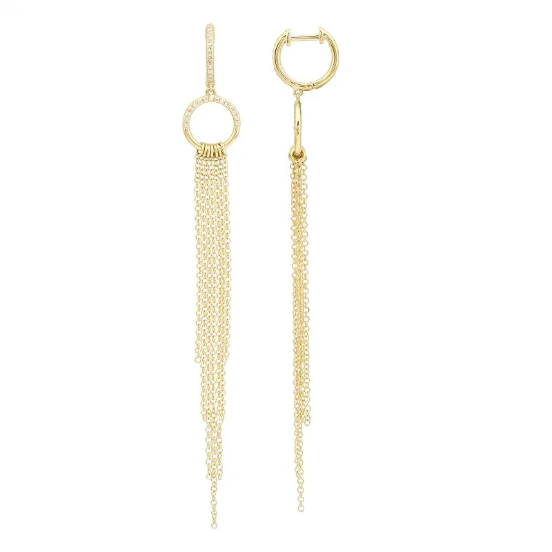 Waterproof Drop Earrings for Practical-CLEO  CHAIN TASSEL DROP EARRINGS