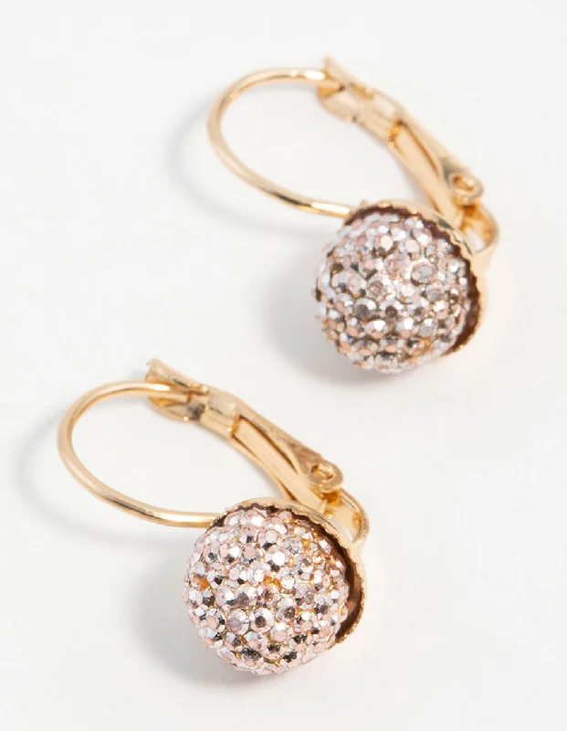 Star-Shaped Drop Earrings for Whimsical-Gold Mini Sparkle Ball Drop Earrings