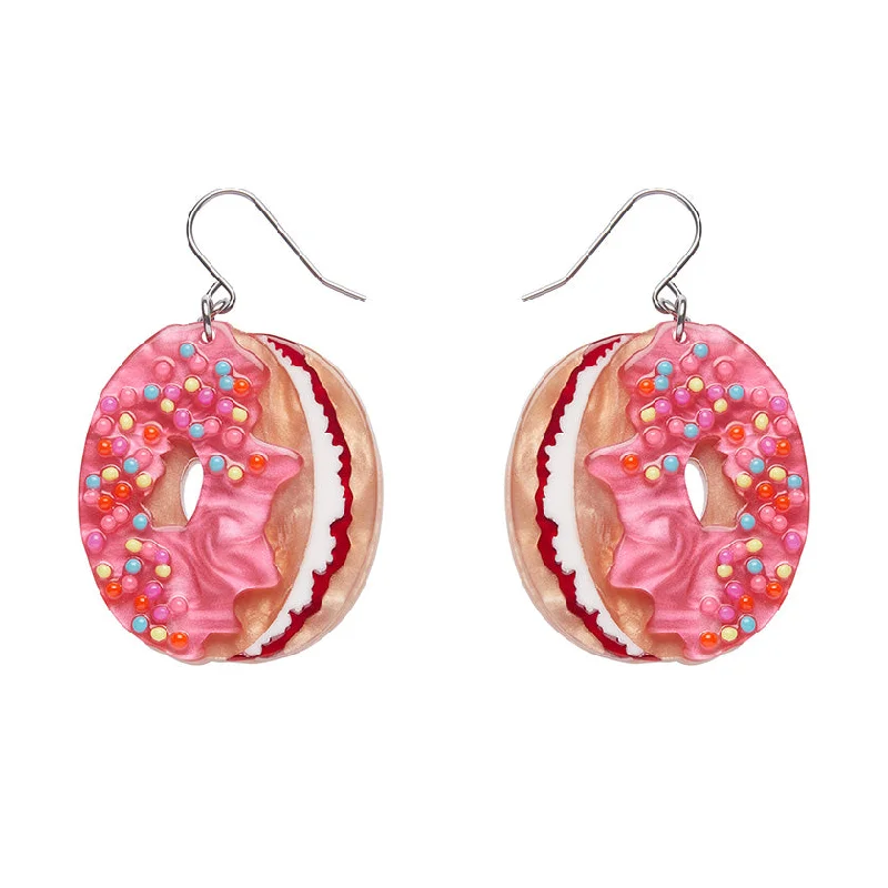 Patterned Drop Earrings for Interest-Erstwilder x Katherine Sabbath - Donut Cake Drop Earrings