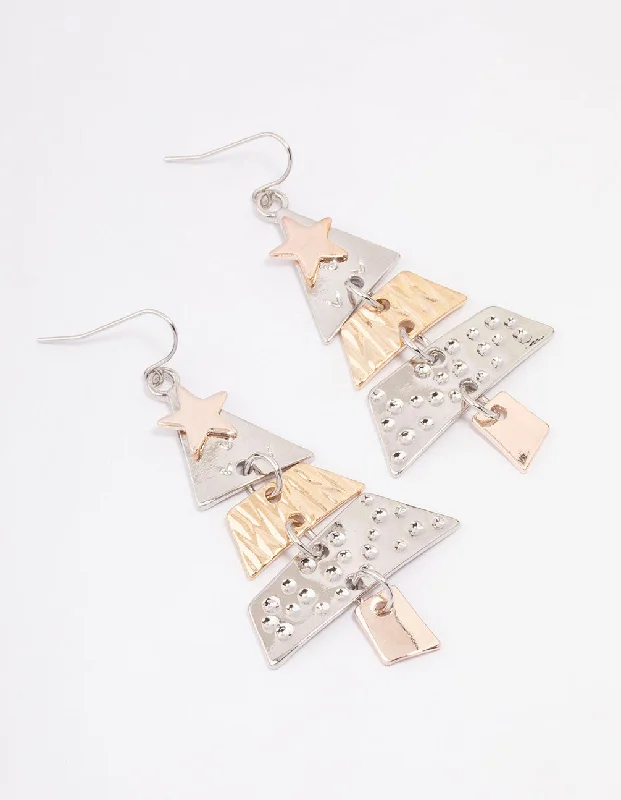 Embellished Drop Earrings for Fancy-Mixed Metals Tree Drop Earrings