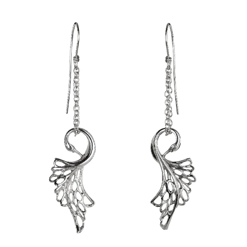 Work Drop Earrings for Professional-Children of Lir Swan Drop Earrings