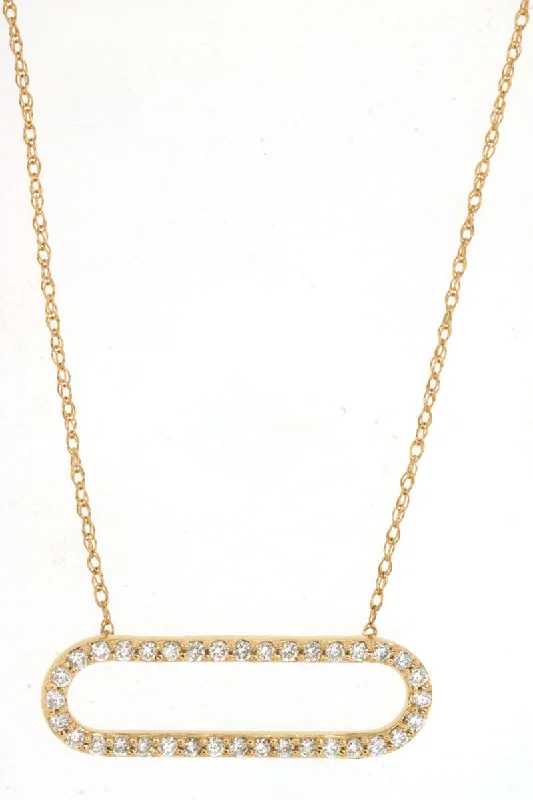 Elegant gold necklaces with diamond pendants for a timeless, luxurious look -14K Yellow Gold Diamond Station Necklace