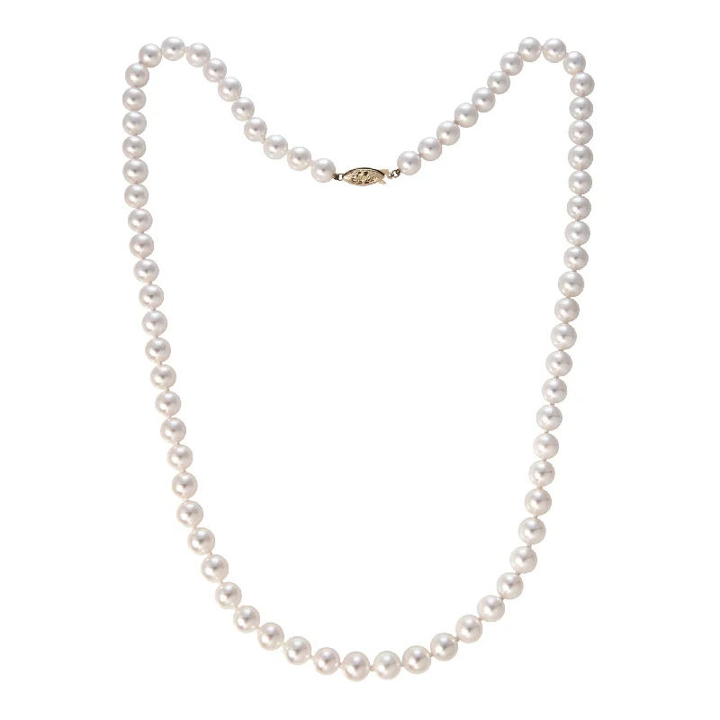 Sparkling diamond pendants on elegant chains for a sophisticated jewelry choice -8mm Pearl Single Strand 14K Gold Filigree Clasp Necklace