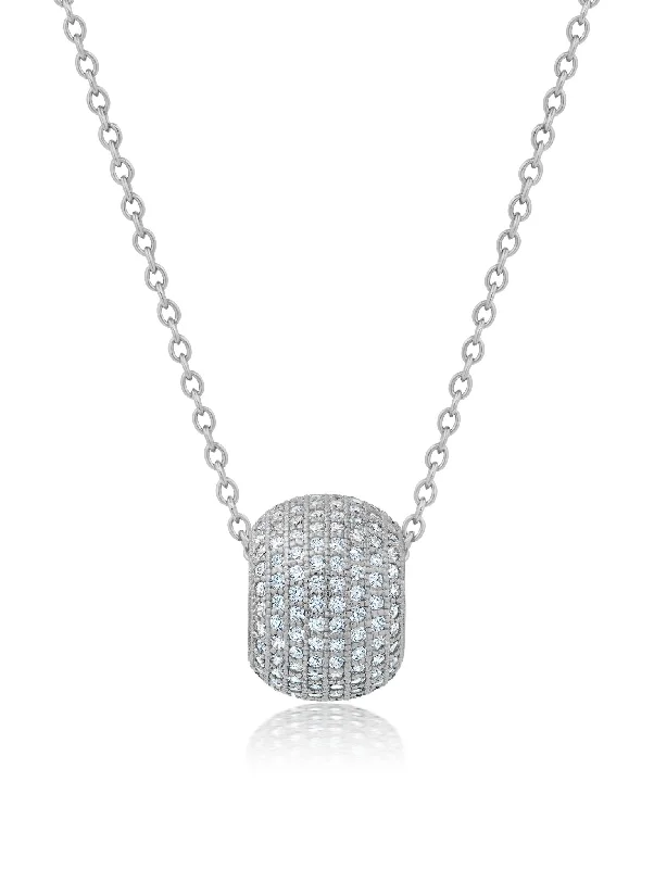 Layered pendant necklaces with multiple charms for an eclectic, trendy look -Chamonix Rolling Pendant in Platinum