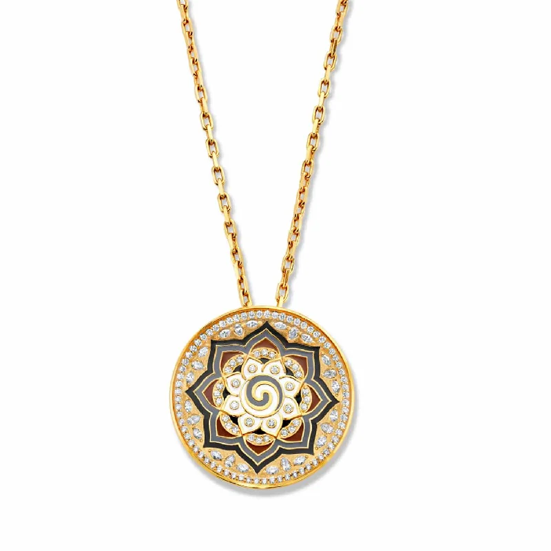 Classic pearl pendant necklaces for a refined, timeless piece for formal occasions -Crystal Mandala Pendant