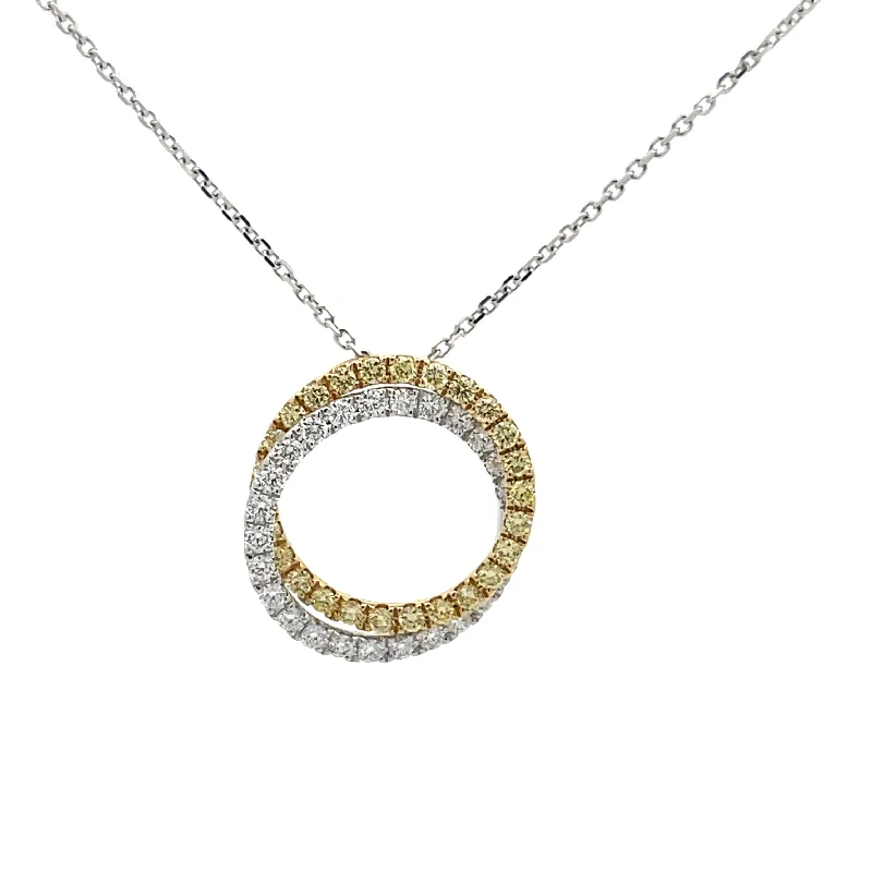 Minimalist coin pendants for necklaces for women who love subtle yet trendy designs -Diamond Circle Crisscross Pendant Necklace